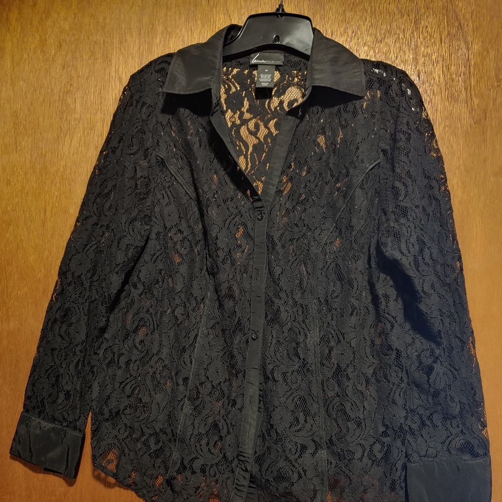 Black Lace Blouse